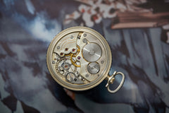 Movado 18k White Gold Pocket Watch, Sapphire Bezel, c.1928, detail view 6