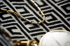 Movado 18ct Gold Pocket Watch, Art Deco Enamel Dial, c.1920s, detail view 18