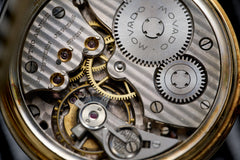 Movado 18ct Gold Pocket Watch, Art Deco Enamel Dial, c.1920s, detail view 23