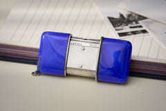 Movado Ermeto Silver Pocket Watch, Blue Guilloché Enamel, c.1929, detail view 11