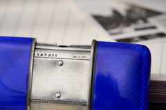 Movado Ermeto Silver Pocket Watch, Blue Guilloché Enamel, c.1929, detail view 12