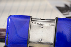 Movado Ermeto Silver Pocket Watch, Blue Guilloché Enamel, c.1929, detail view 13