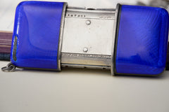 Movado Ermeto Silver Pocket Watch, Blue Guilloché Enamel, c.1929, detail view 14