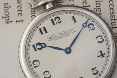 Niton Platinum Pocket Watch, Sapphire Border, Geneva Seal, c.1929, detail view 8