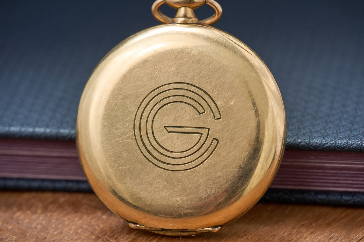 Slim Gold-Plated, Art Deco Enamel Dial, c.1933