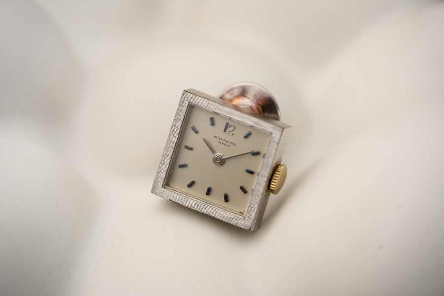 Bark-Finish Brooch Watch, Applied Calatrava Cross, c.1970