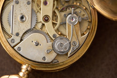 Patek Philippe Gold Pocket Watch, Floral Engraving, c.1888, detail view 13