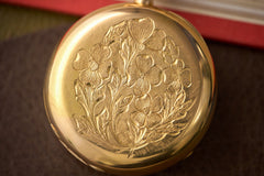 Patek Philippe Gold Pocket Watch, Floral Engraving, c.1888, detail view 14