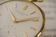 Patek Philippe 18ct Gold Pocket Watch, Geneva Seal, c.1960, detail view 5