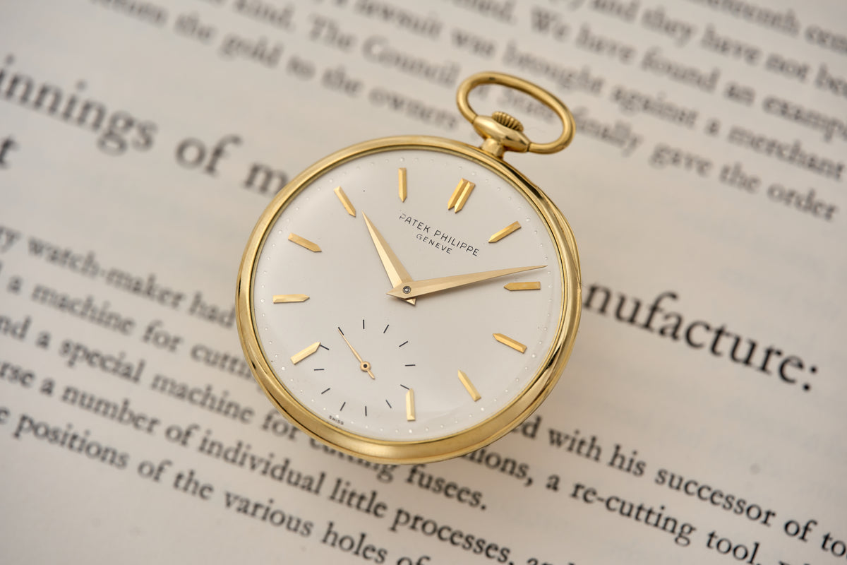 Patek Philippe 18ct Gold Pocket Watch, Geneva Seal, c.1960, front view