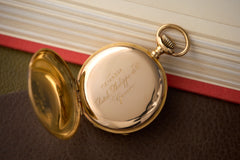 Patek Philippe Gold Pocket Watch, Floral Engraving, c.1888, detail view 3
