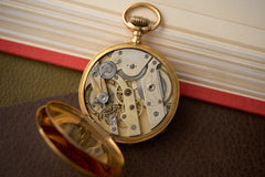 Patek Philippe Gold Pocket Watch, Floral Engraving, c.1888, detail view 5
