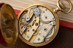Patek Philippe Gold Pocket Watch, Floral Engraving, c.1888, detail view 6