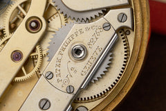 Patek Philippe Gold Pocket Watch, Floral Engraving, c.1888, detail view 7
