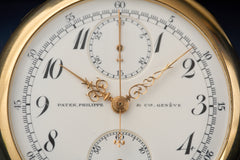 Patek Philippe 18ct Gold Chronograph Pocket Watch, 1913, detail view 19