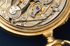 Patek Philippe 18ct Gold Chronograph Pocket Watch, 1913, detail view 9