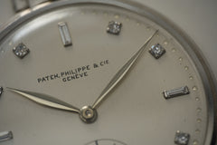 Patek Philippe Platinum Pocket Watch, Diamond Dial, c.1937, detail view 13