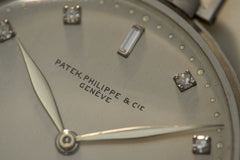 Patek Philippe Platinum Pocket Watch, Diamond Dial, c.1937, detail view 14