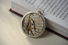 Patek Philippe Platinum Pocket Watch, Diamond Dial, c.1937, detail view 2