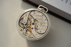 Patek Philippe Platinum Pocket Watch, Diamond Dial, c.1937, detail view 6