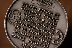 Patek Philippe 1997 Plan-les-Ouates Inauguration Silver Medal, detail view 3