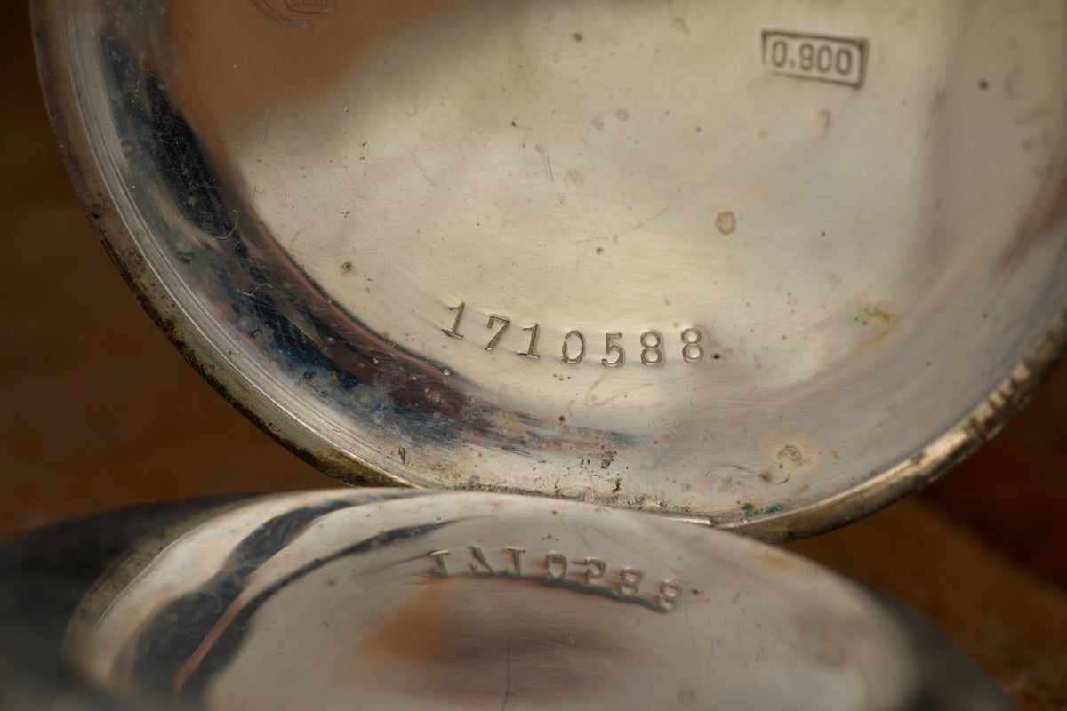 Waldenburg Silver Watch, Engine-Turned Case, c.1908