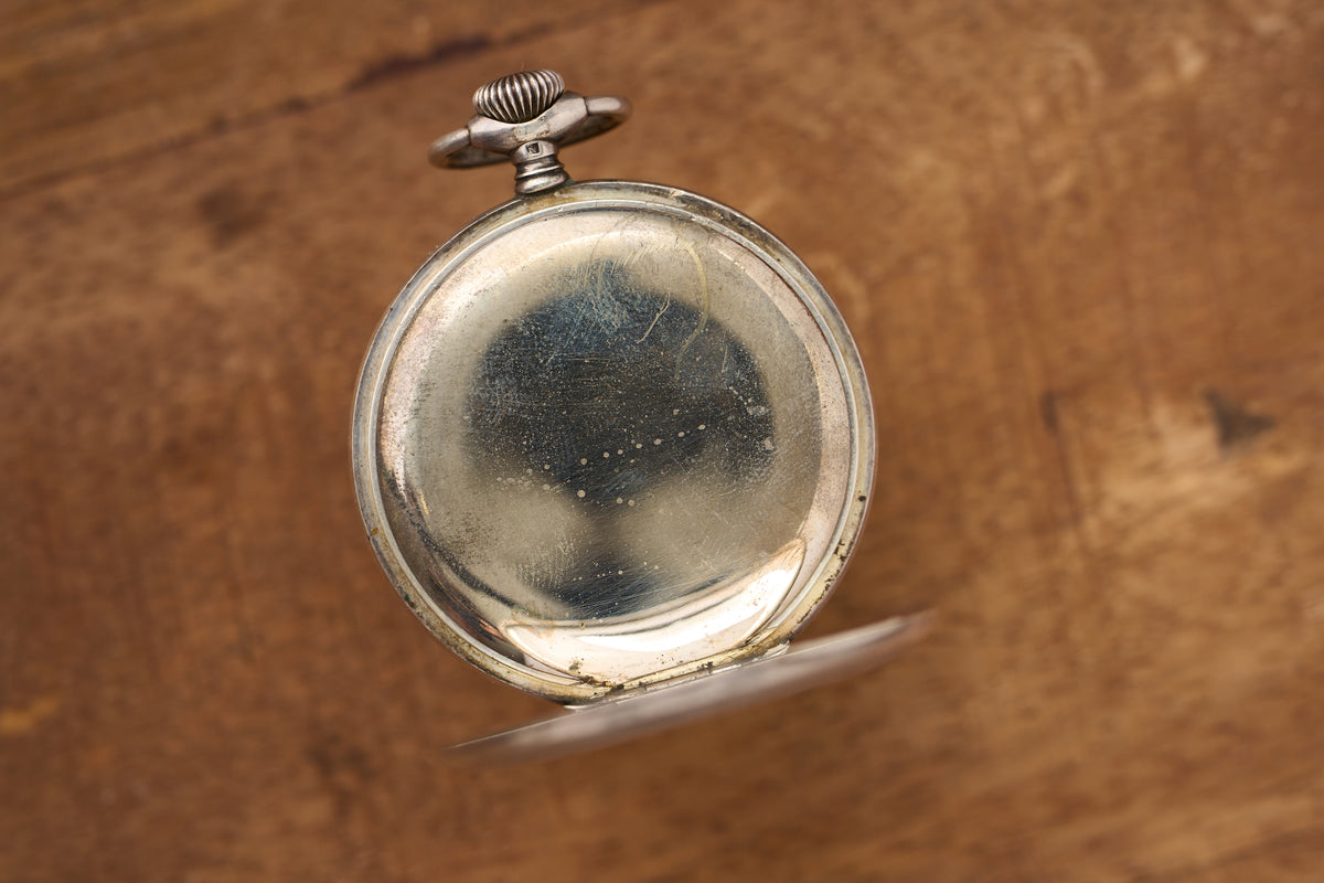Waldenburg Silver Watch, Engine-Turned Case, c.1908