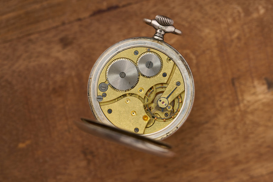 Waldenburg Silver Watch, Engine-Turned Case, c.1908
