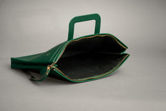 Rolex Green Leather Document Case, Folding Handle, c.1970s-1980s, detail view 7