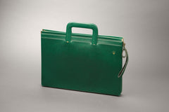 Rolex Green Leather Document Case, Folding Handle, c.1970s-1980s, detail view 8