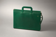 Rolex Green Leather Document Case, Folding Handle, c.1970s-1980s, detail view 10
