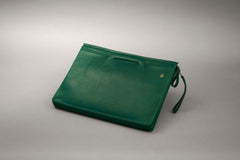 Rolex Green Leather Document Case, Folding Handle, c.1970s-1980s, detail view 9