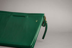 Rolex Green Leather Document Case, Folding Handle, c.1970s-1980s, detail view 6