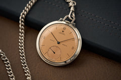 Rolex Prince Imperial Pocket Watch, Salmon Dial, c.1930, front view