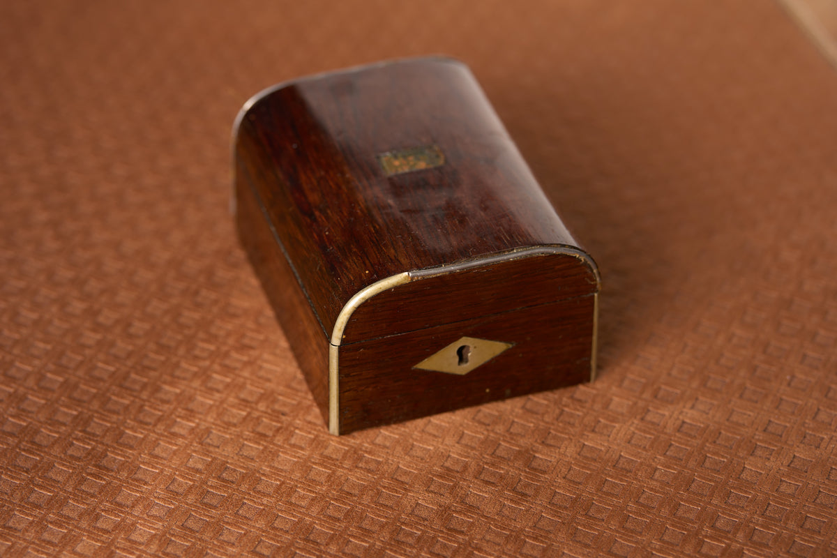 Rosewood Watch Box, White-Metal Bound, c.1870-1900