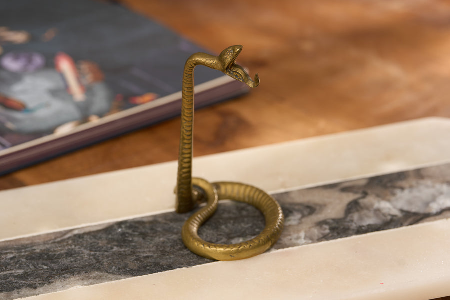 Serpent Porte-Montre in Brass, Signed Dinant, c.1910
