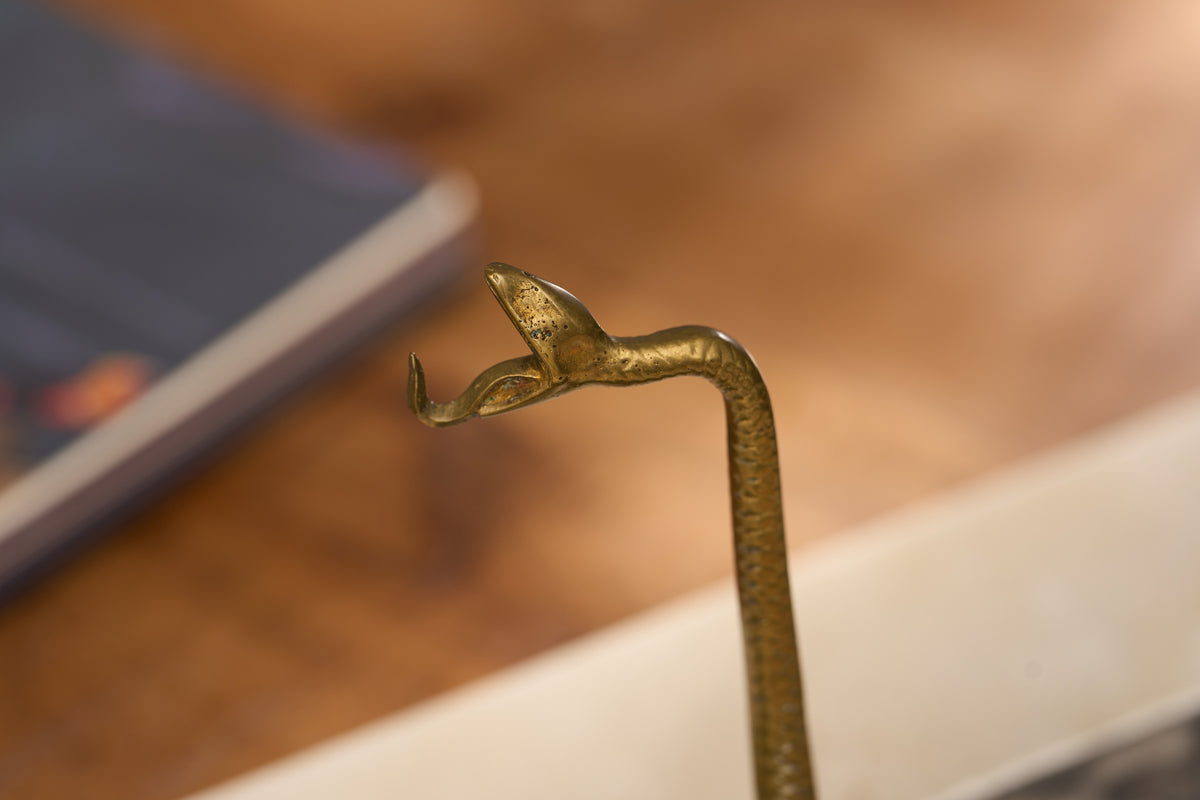 Serpent Porte-Montre in Brass, Signed Dinant, c.1910