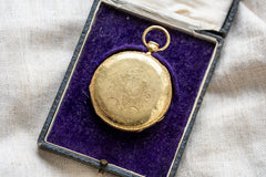 Bataille Aîné - 18k Gold Quarter-Repeating Pocket Watch, Besançon, c.1850, detail view 13
