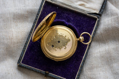 Bataille Aîné - 18k Gold Quarter-Repeating Pocket Watch, Besançon, c.1850, detail view 14