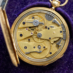 Bataille Aîné - 18k Gold Quarter-Repeating Pocket Watch, Besançon, c.1850, detail view 15