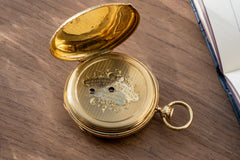 Bataille Aîné - 18k Gold Quarter-Repeating Pocket Watch, Besançon, c.1850, detail view 5