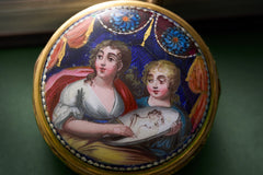 Painted Enamel Allegory of Painting, Paste-Set, c.1810, detail view 11