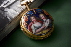 Painted Enamel Allegory of Painting, Paste-Set, c.1810, detail view 16