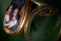 Painted Enamel Allegory of Painting, Paste-Set, c.1810, detail view 22
