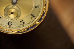 Swiss 18k Gold Pocket Watch, Guilloche Enamel, c.1900, detail view 22