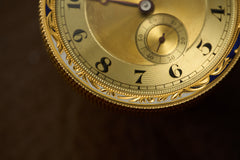 Swiss 18k Gold Pocket Watch, Guilloche Enamel, c.1900, detail view 24