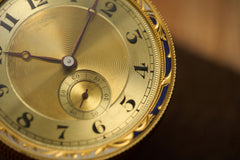 Swiss 18k Gold Pocket Watch, Guilloche Enamel, c.1900, detail view 26