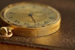Swiss 18k Gold Pocket Watch, Guilloche Enamel, c.1900, detail view 27