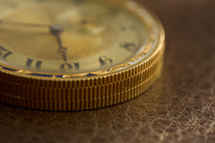 Swiss 18k Gold Pocket Watch, Guilloche Enamel, c.1900, detail view 28