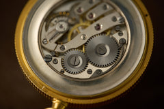 Swiss 18k Gold Pocket Watch, Guilloche Enamel, c.1900, detail view 8